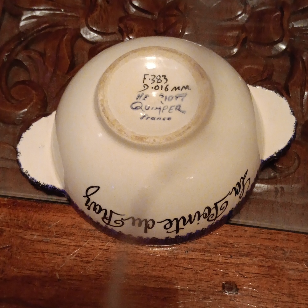 VINTAGE QUIMPER HENRIOT BRETON & BRETONNE DANCING BOWL - Picture 8 of 9